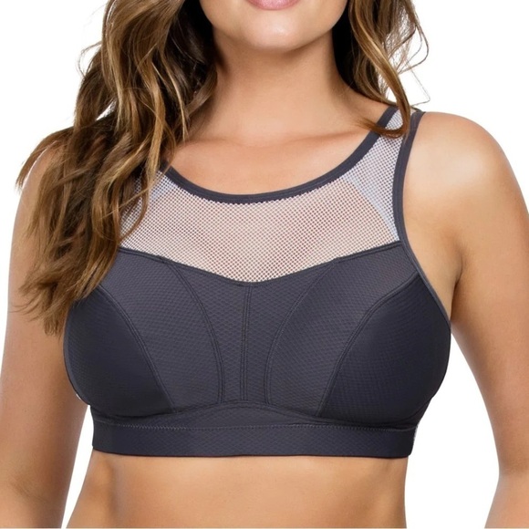 Parfait Active Wireless Yoga Sports Bra Size 32H P5542 Rabbit (gray) w/White NWT - Picture 1 of 10